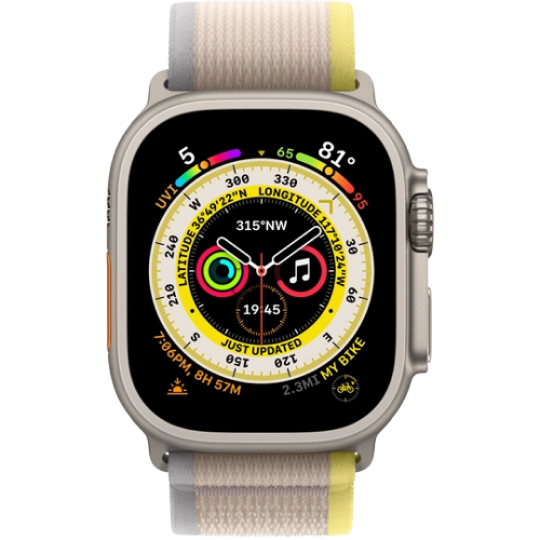 Apple Watch Ultra M/L + скретч-карта (желтый/бежевый) фото 1
