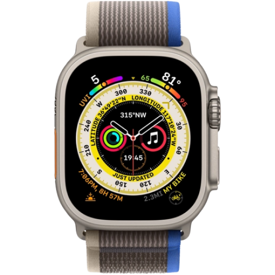 Apple Watch Ultra M/L + скретч-карта (синий/серый) фото 1
