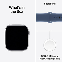 Apple Watch Series 10 46 мм (серебристый корпус, синий ремешок) фото 4