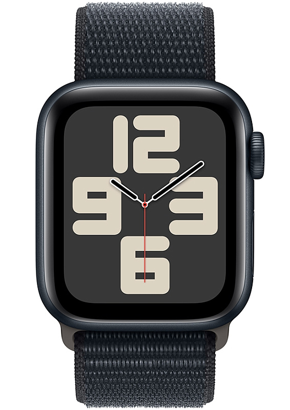 Apple Watch SE 2024 40 мм (черный, нейлон) фото 1