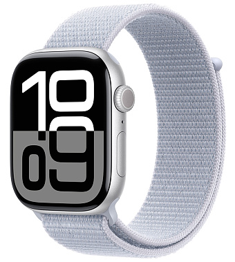 Товар Apple Watch Series 10 42 мм (серебро/голубой нейлон)