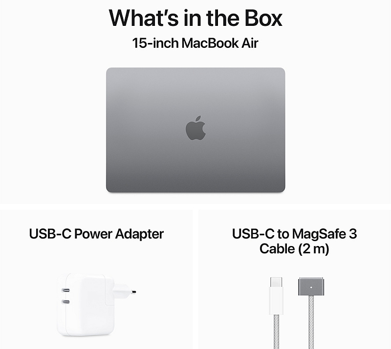 Apple Macbook Air 15" M3 2024 (MRYM3) 8/256GB (серый космос) фото 4