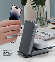 Deppa QI iPhone, Airpods 20W, графит фото 3