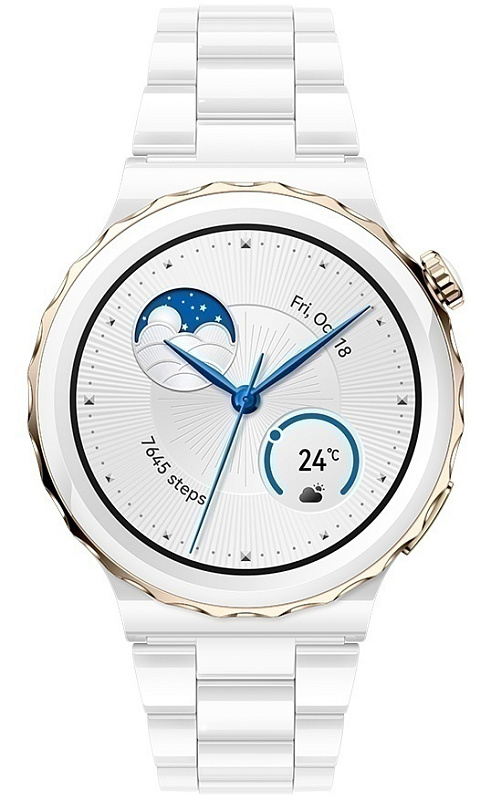 Huawei Watch GT 3 Pro 43 мм белый/керамика фото 2