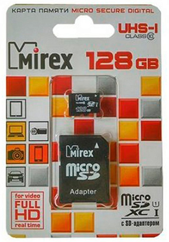 Товар MicroSDHC Mirex 128 GB UHS-I