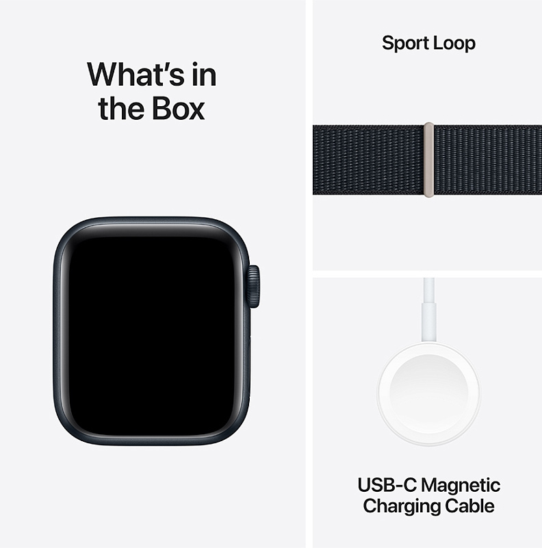 Apple Watch SE 2024 44 мм (черный нейлон) фото 2
