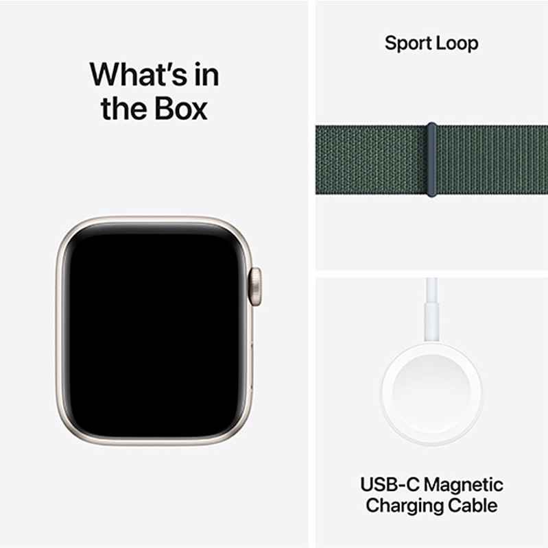 Apple Watch SE 2024 40 мм (сияющая звезда / зеленый нейлон) фото 2