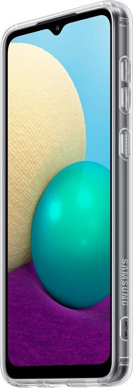 Чехол-накладка Soft Clear Cover для Samsung A02 (прозрачный) фото 2