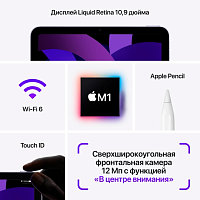 Apple iPad Air 2022 Wi-Fi 64Gb + сетевой переходник (розовый) фото 4