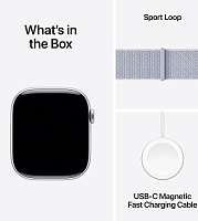 Apple Watch Series 10 42 мм (серебро/голубой нейлон) фото 2