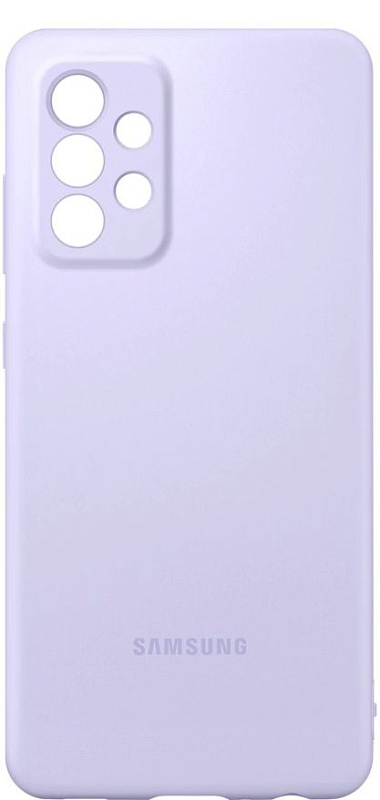 Чехол-накладка Silicone Cover для Samsung A52 (фиолетовый) фото 4