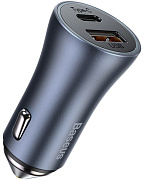 Baseus Golden Contactor Pro Car Charger Type-С + USB 40W (серый)
