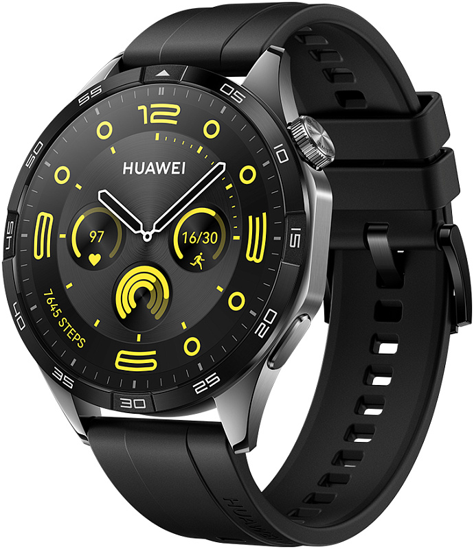 Huawei Watch GT 4 46 мм фторэластомер (черный) фото 3