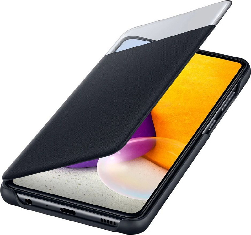 Чехол-книжка S View Wallet Cover для Samsung A72 (черный) фото 3