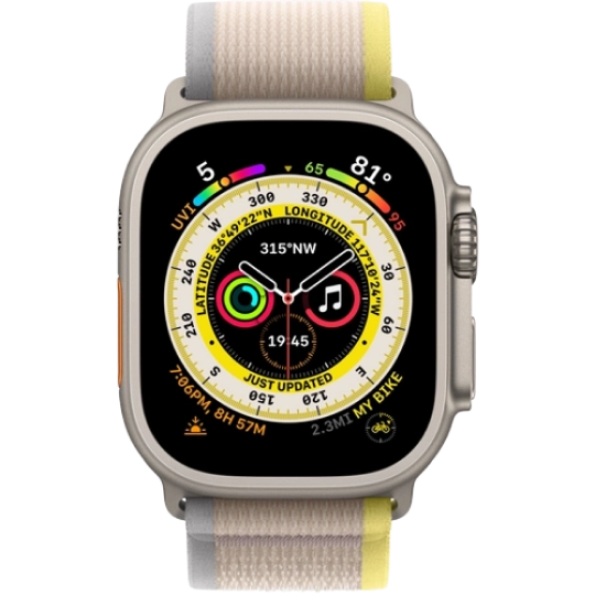 Apple Watch Ultra M/L + скретч-карта (желтый/бежевый) фото 1