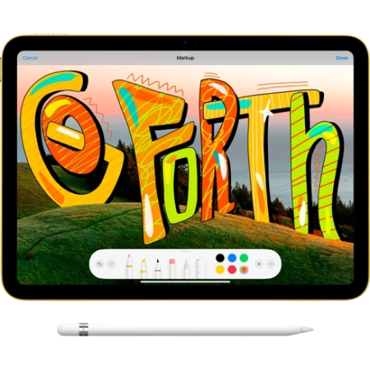 Apple iPad 10 2022 Wi-Fi 64Gb + сетевой переходник (синий) фото 3